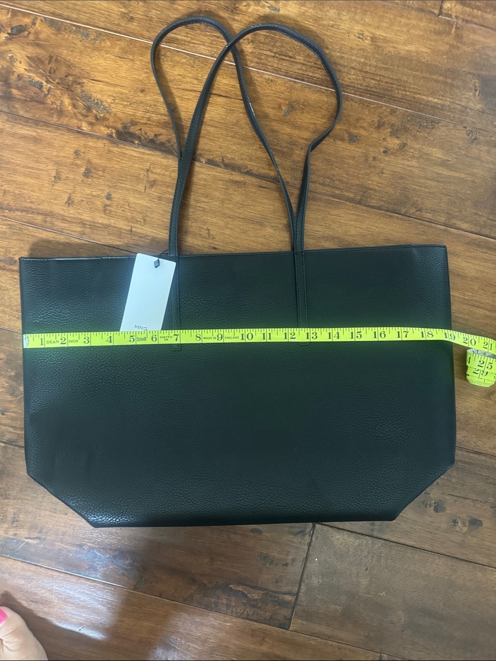 Mango Black Pebbled Tote Bag